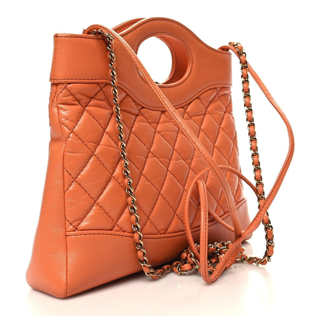 Chanel  Shiny Crumpled Calfskin Quilted Mini 31 Shopping Bag Banlieue91