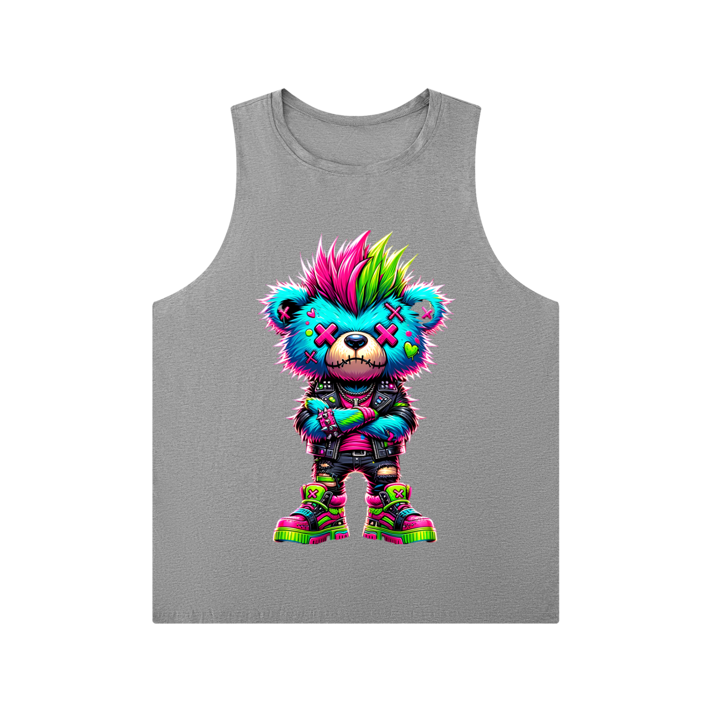 Men's Solid Color Crewneck Tank Top