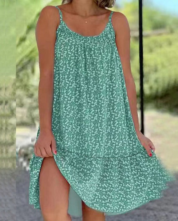 Boho Floral Sleeveless Cami Maxi Dress FitiqueFit