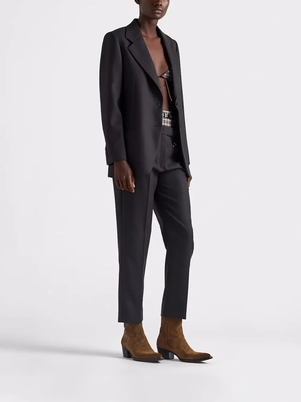 Prada Women Gabardine Straight Pants Luosophy
