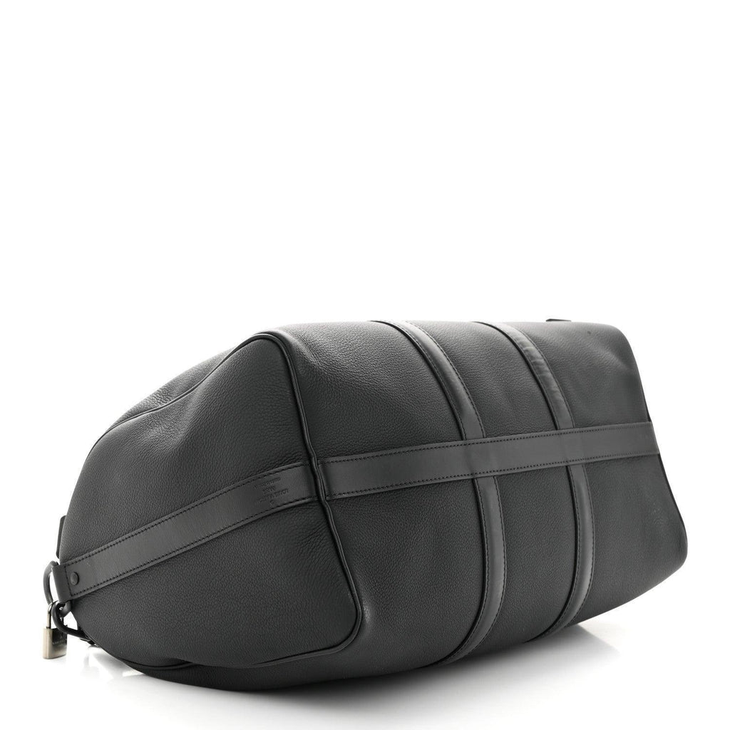 Louis Vuitton  Grained Calfskin Aerogram Keepall Bandouliere 40 Black Banlieue91