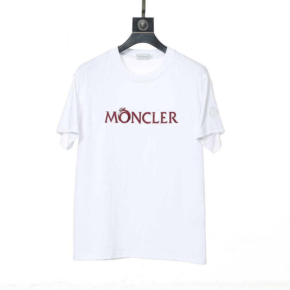 Moncler T-Shirt Without Collar 'White-Red' Banlieue91