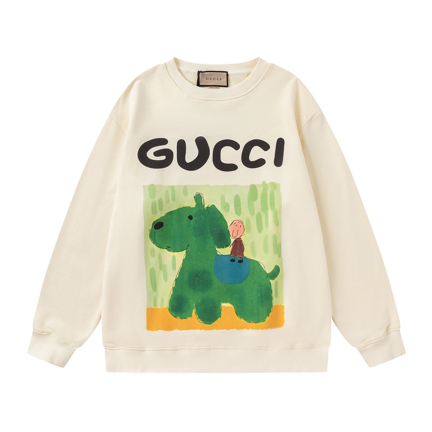 GUCCI Beige Cotton Jersey Sweatshirt New & Authentic Banlieue91
