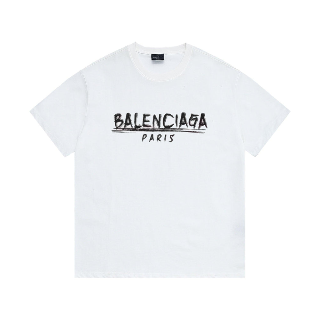 Balenciaga White T-Shirt Without Collar Banlieue91