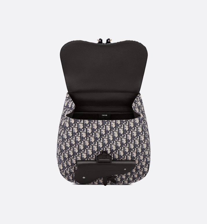 Dior Gallop Sling Bag Black Grained Calfskin Banlieue91