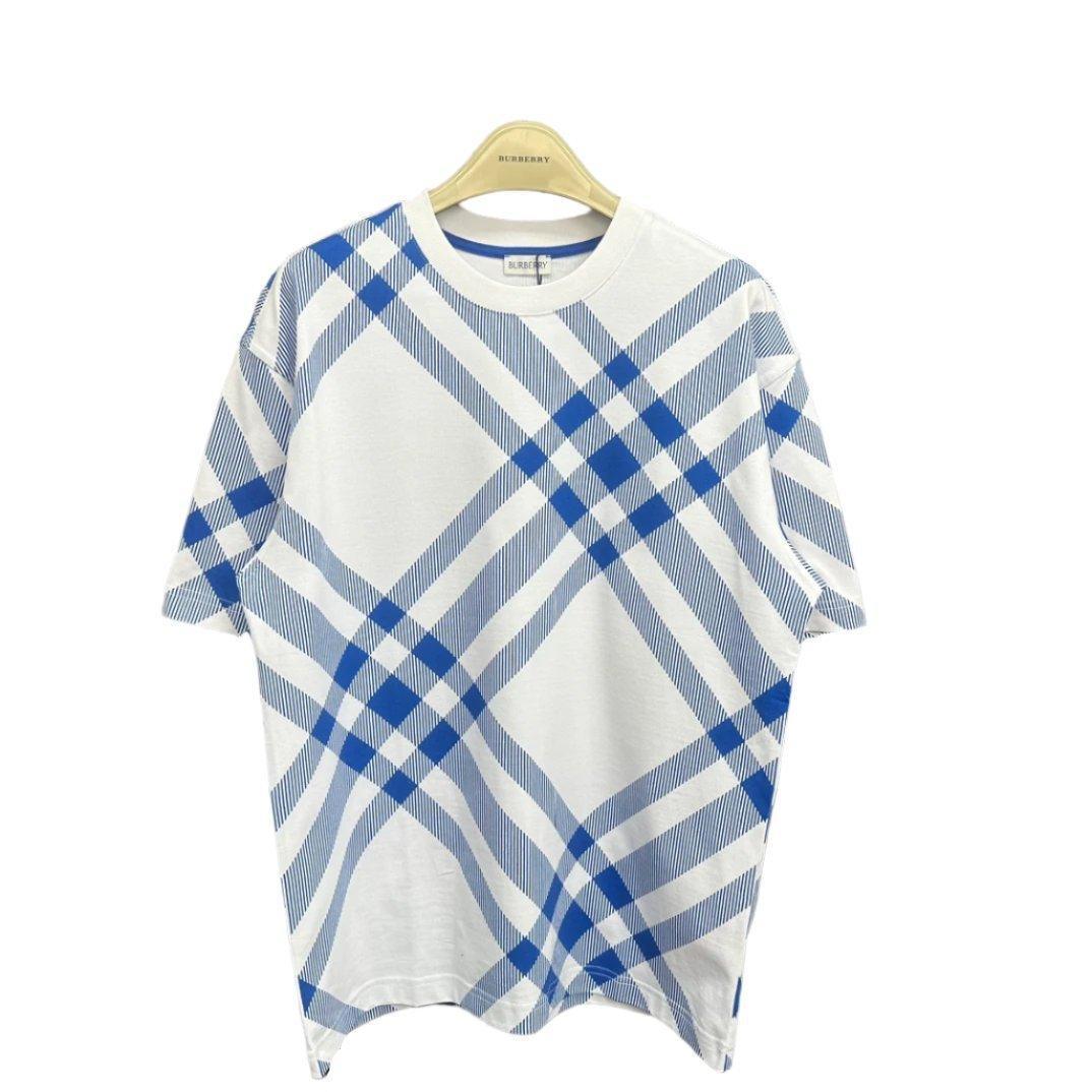 Burberry T-Shirt Without Collar 'Blue & White' Banlieue91