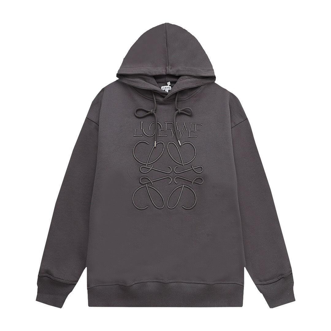 Loewe Relaxed fit hoodie in cotton Dark Grey Banlieue91