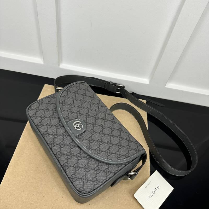 Gucci GG Supreme Monogram Textured Dollar Calfskin Ophidia Flap Shoulder Bag Banlieue91