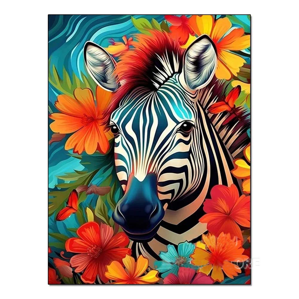 DIY Handmade Diamond Painting With Colorful Animals And Full Diamonds Perfecsy