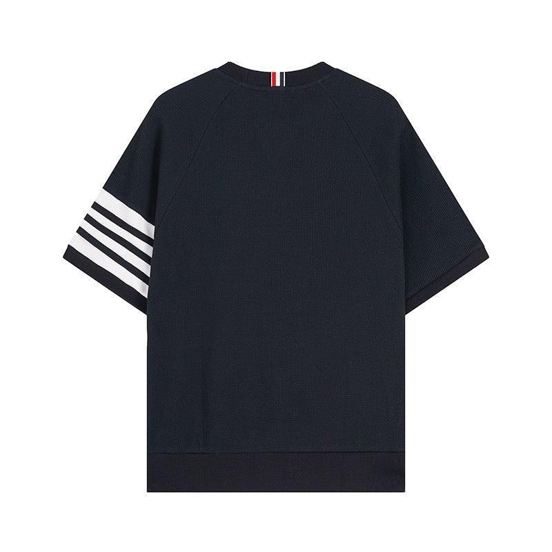 Thom Browne T-Shirt Without Collar 'Blue' Banlieue91