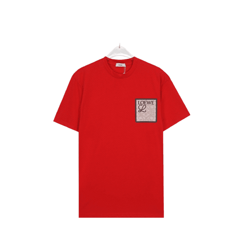 Loewe T-Shirt Without Collar 'Red' Banlieue91