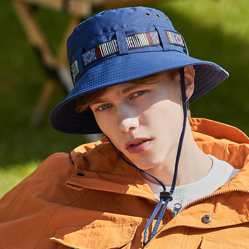 Western cowboy hat women's summer large brim Japanese fisherman hat sun protection sunshade outdoor seaside travel mountaineering hat men V.I.P Digital Presence