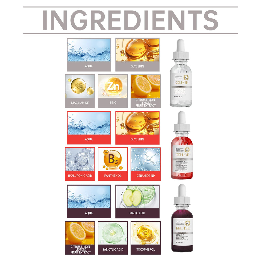 Acne Set Facial Cleansing Acne Repair Skin Whitening Acne Print Essence Mask Set