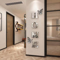 Two butterflies HOME letter mirror decoration 1mm thick acrylic wall sticker living room entrance sticker