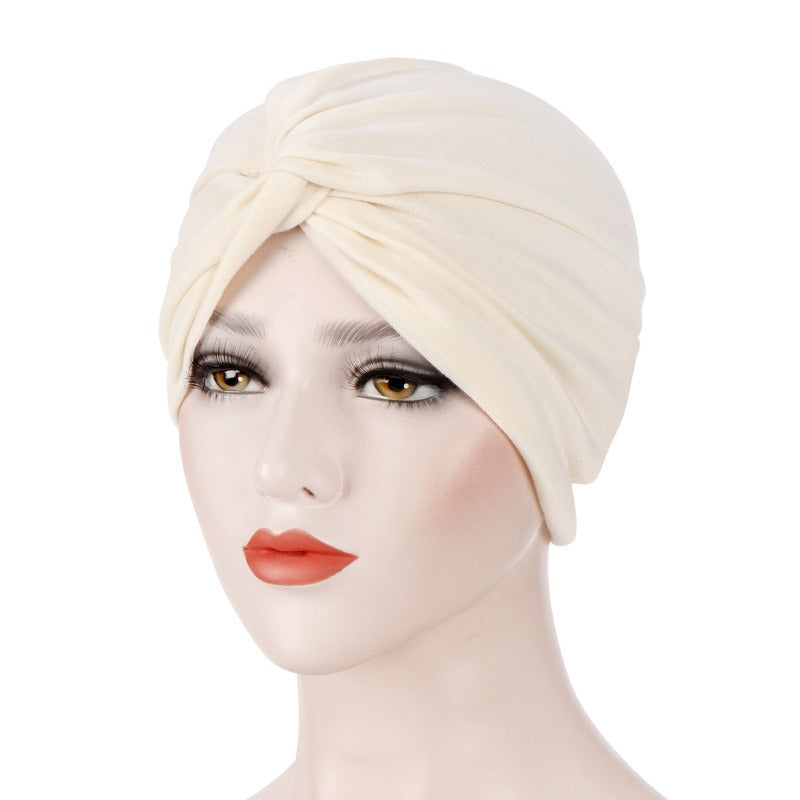 New elastic fabric with crossed candy colored twisted hat and candy colored base on the forehead V.I.P Digital Presence