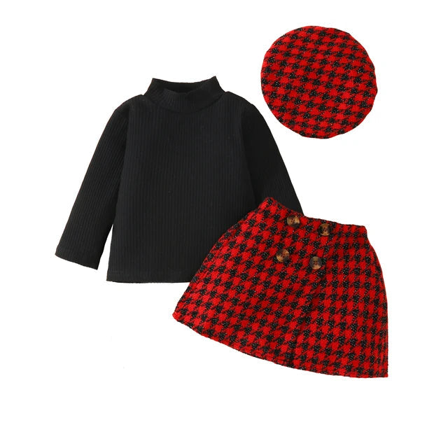 ma&baby 6M-3Y Christmas Newborn Infant Toddler Baby Girl Clothes Sets Knit Long Sleeve Tops Plaid Skirts Hat Xmas Outfits D05 V.I.P Digital Presence