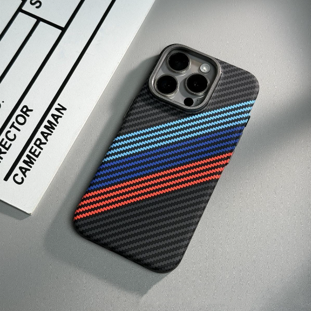 Suitable for iPhone 15 ProMax phone case Kevlar pattern magnetic hard case 14 carbon fiber pattern anti drop protective case V.I.P Digital Presence