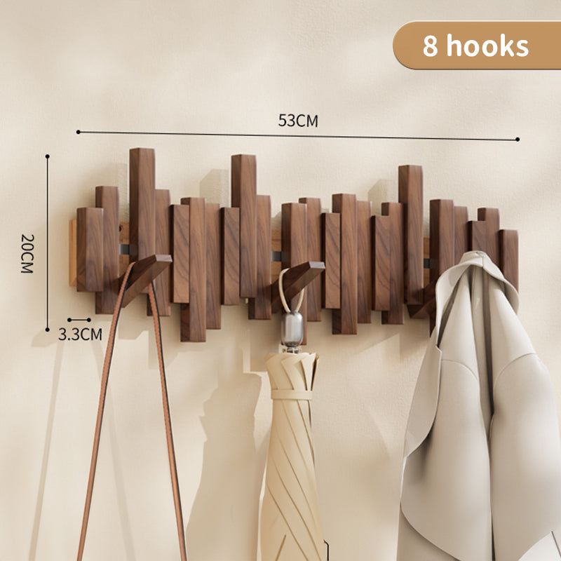 Coat Racks Wall Hanging Wall Entry Door Porch Hanging Scarf Coat Rack Perforated Solid Wood Creative Piano Keys Clothes Hook V.I.P Digital Presence