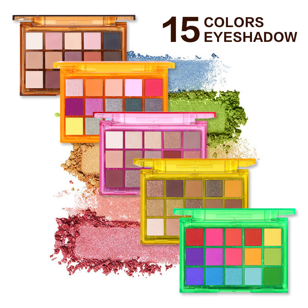 Ucanbe Sweetheart Party 15 Color Eyeshadow Palette Glitter Pearl Matte Color Export Makeup Palette