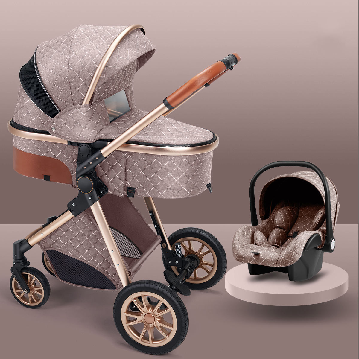 High landscape baby stroller that can sit or lie down lightweight folding two-way shock-absorbing newborn baby stroller V.I.P Digital Presence
