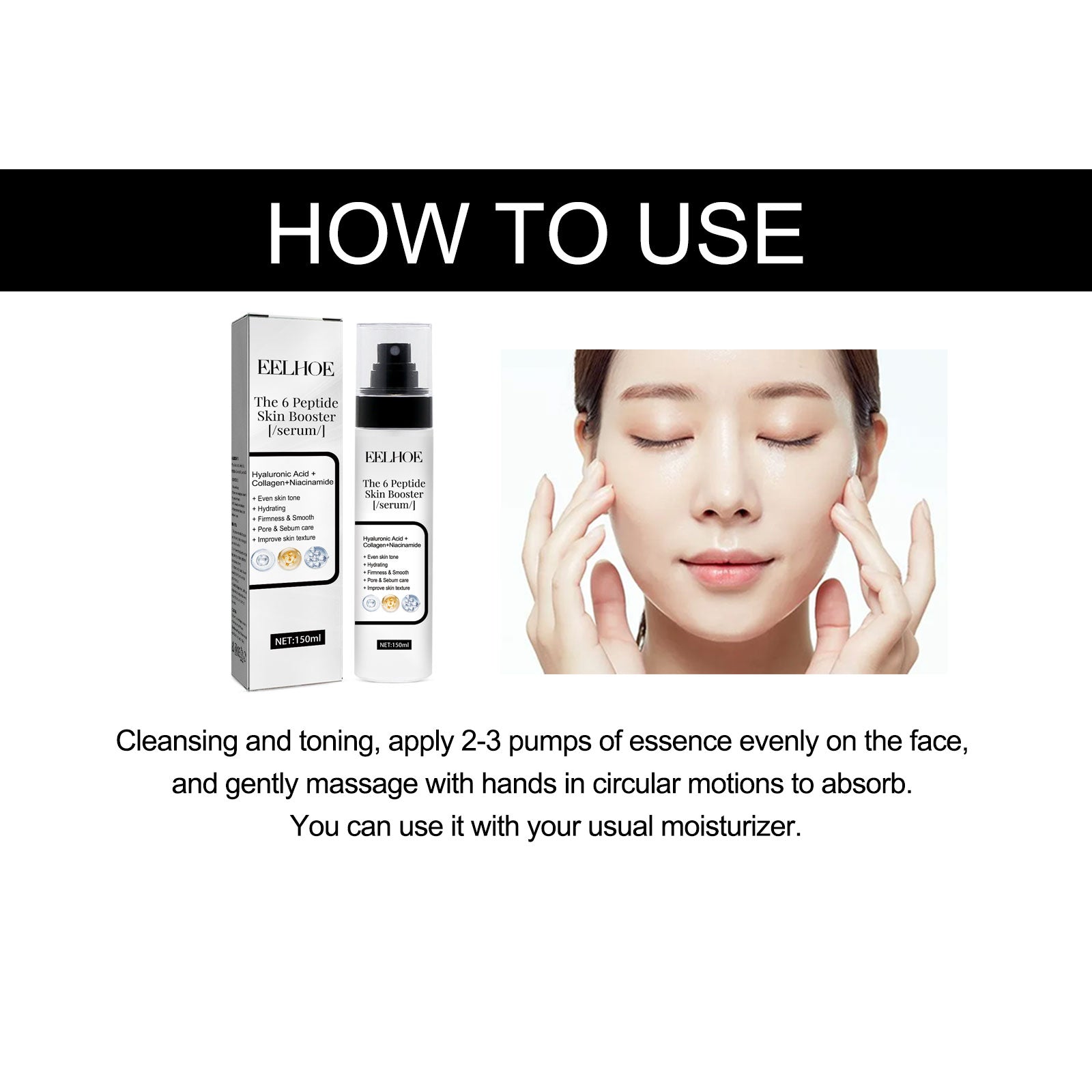 Nicotinamide Hyaluronic Acid Essence Hydrating And Moisturizing Face Brightening, Firming And Moisturizing Skin Whitening Essence