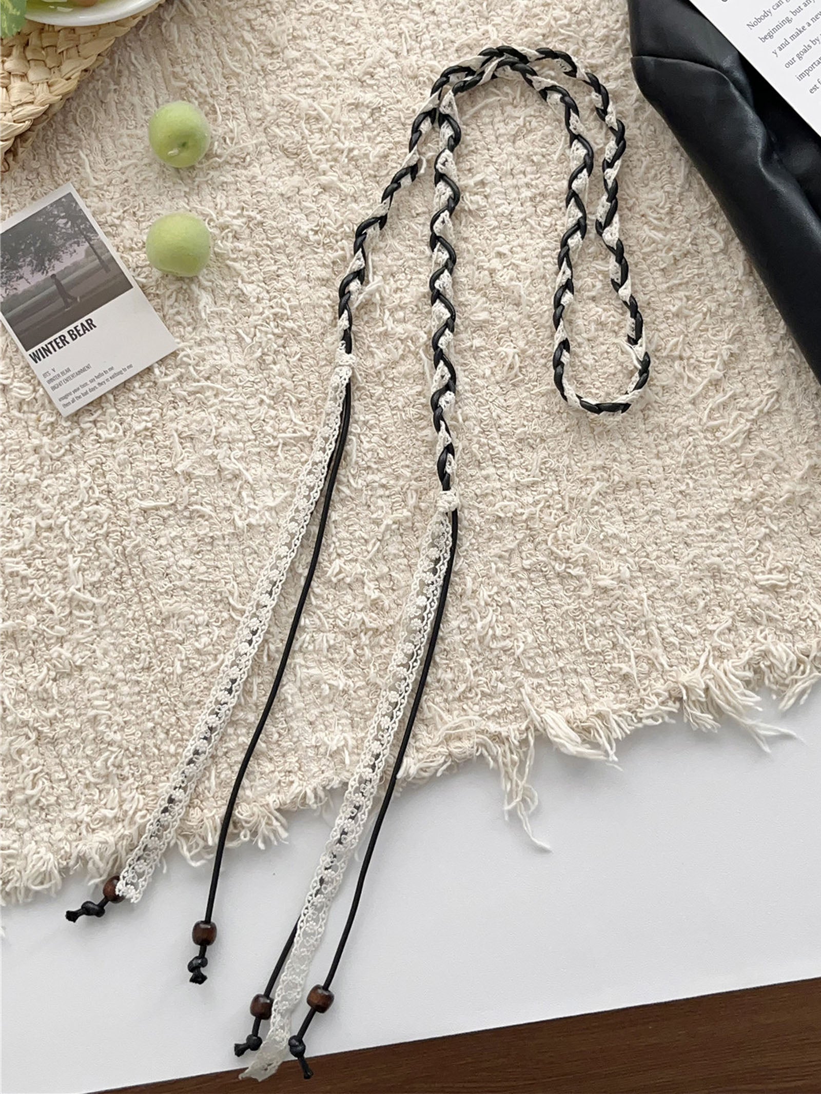 Linen Woven Belt With Fringes LINTICO