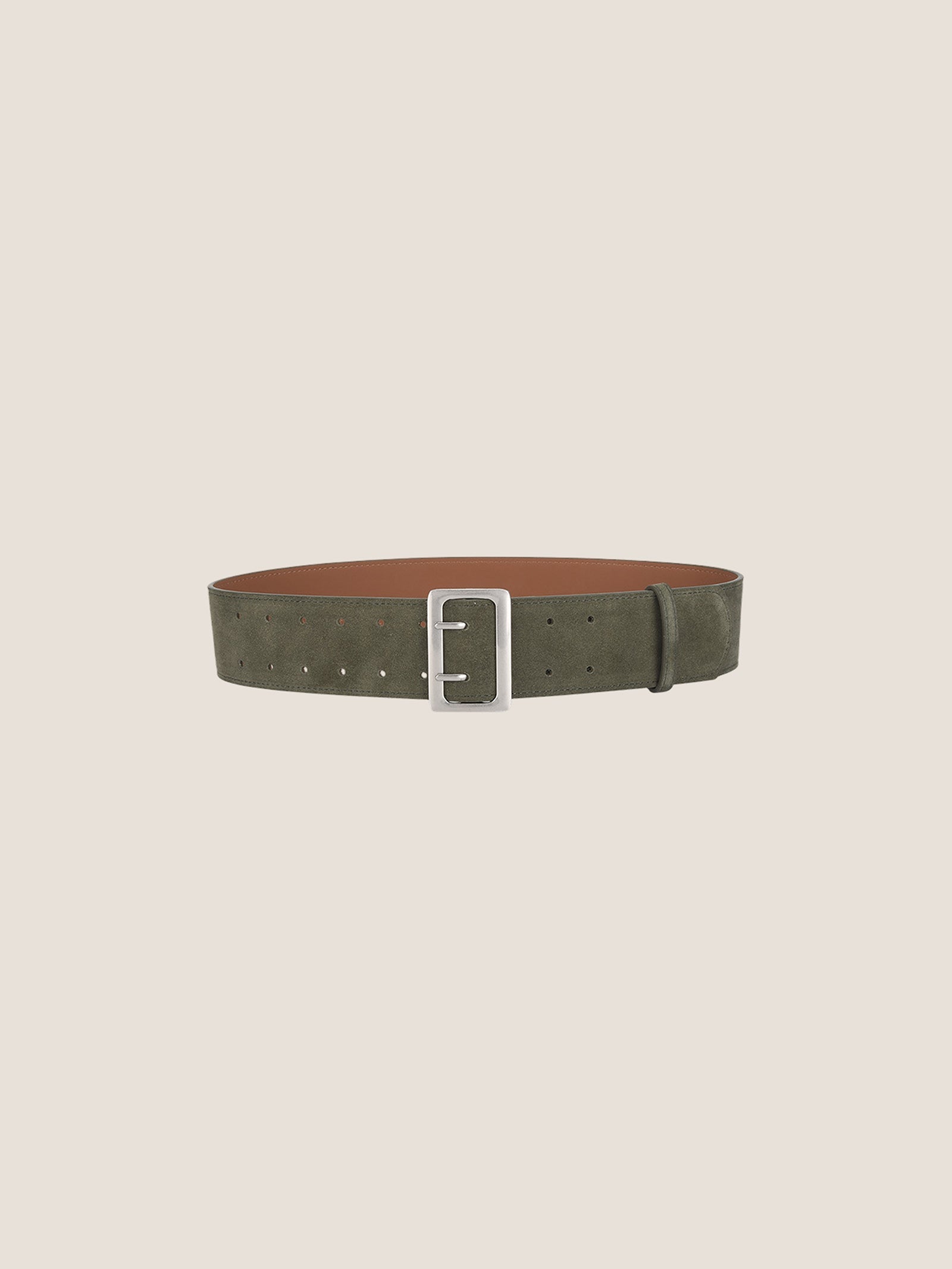 Cowhide Wide Retro Matte Belt LINTICO