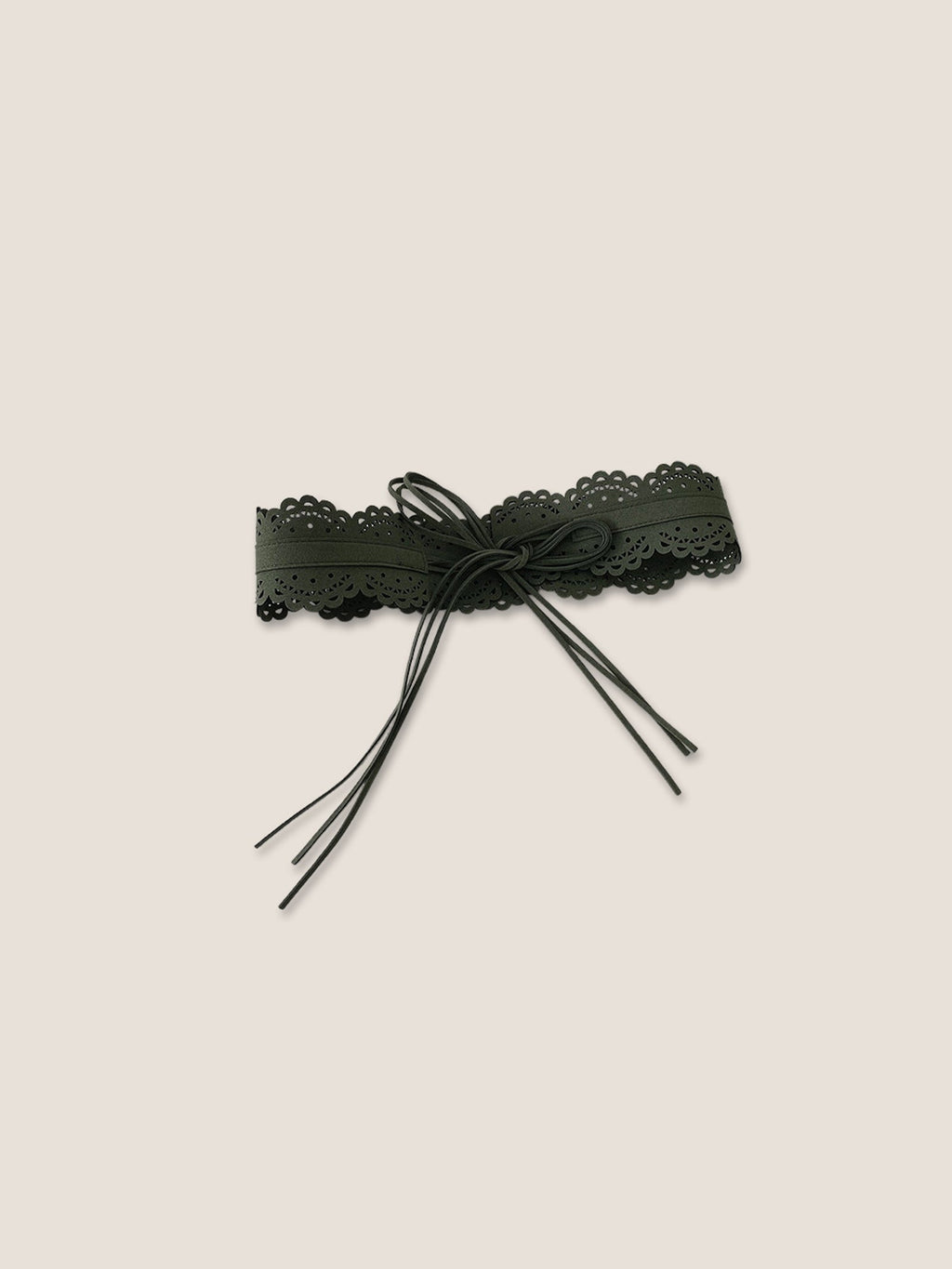 Lace-Trimmed Waist Cincher Belt LINTICO