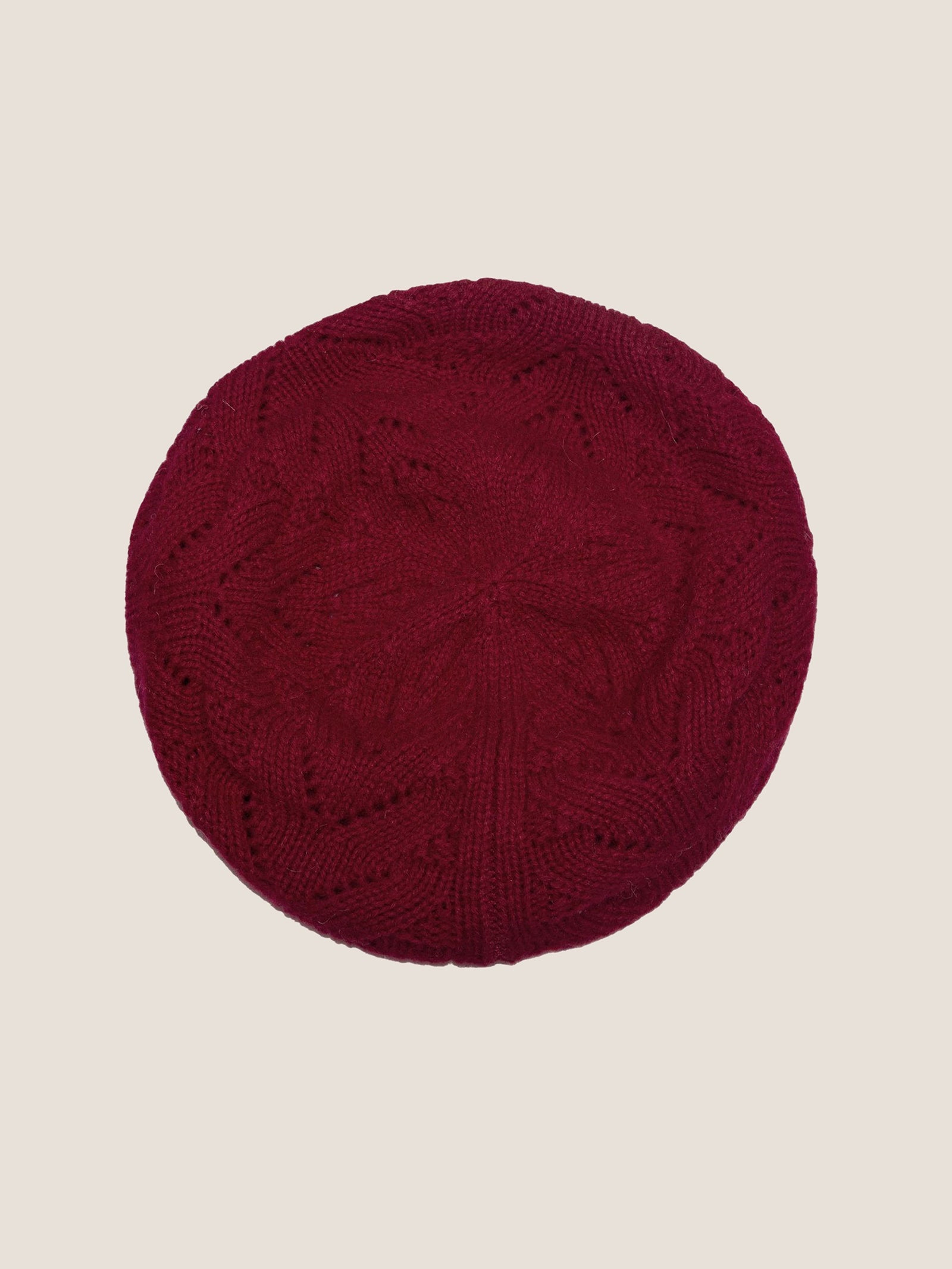 100% Wool Hand-Knit Beret LINTICO