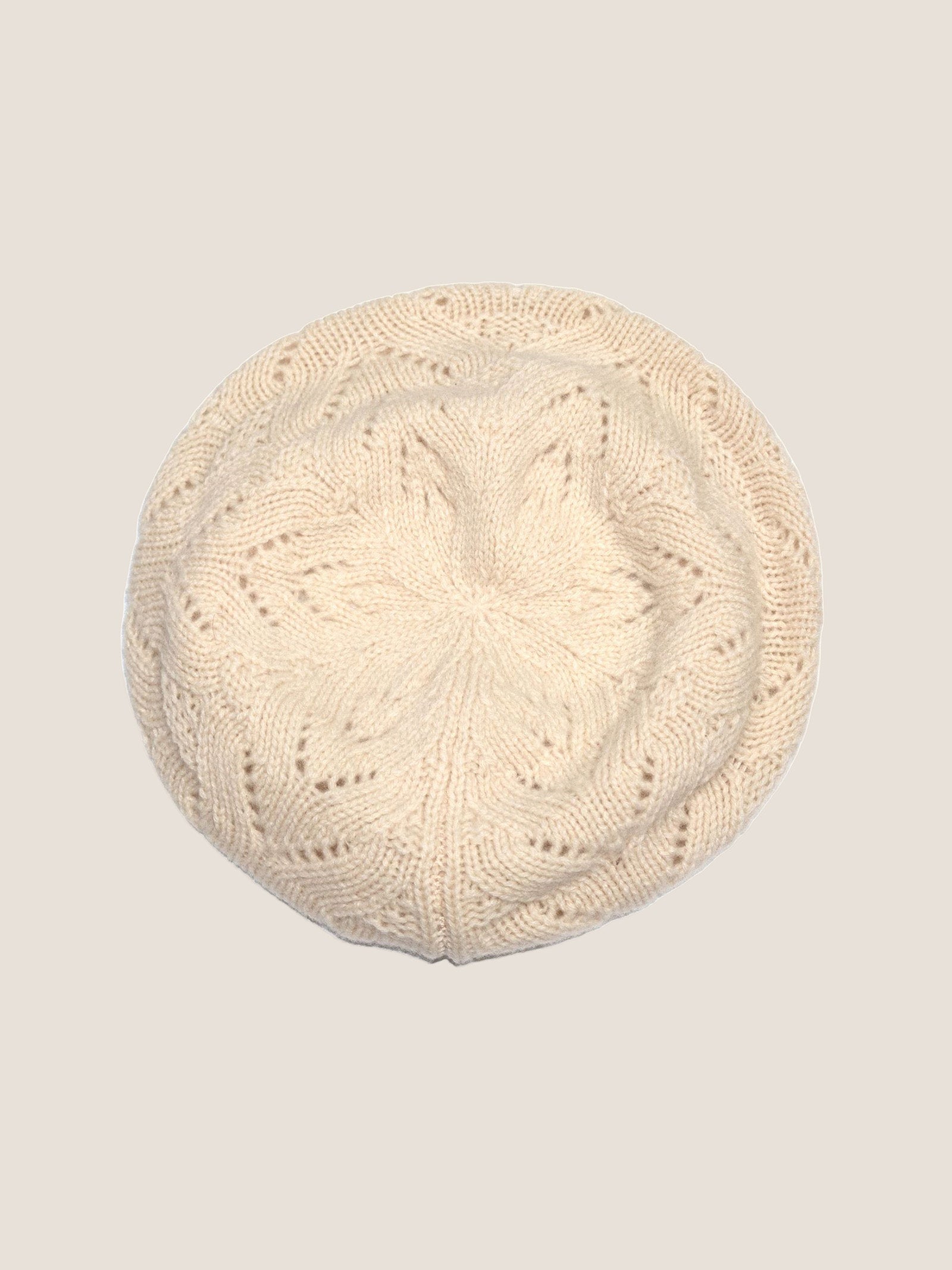 100% Wool Hand-Knit Beret LINTICO