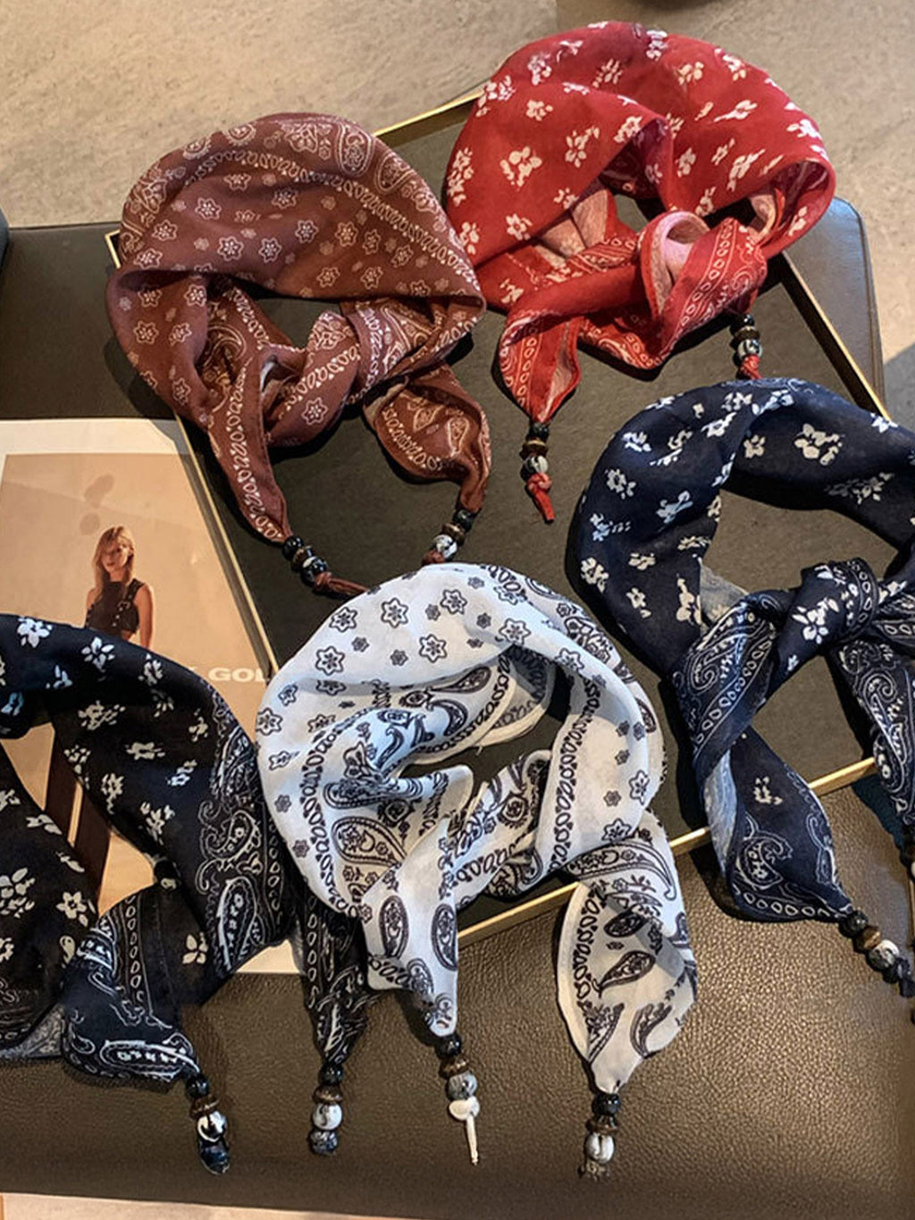 Bohemian Floral Multi-Functional Silk Scarf LINTICO