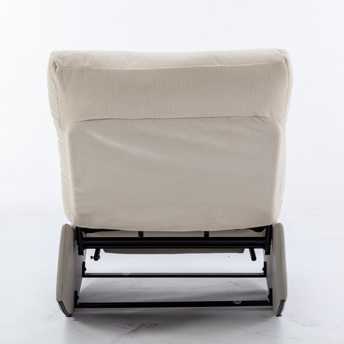 Modern rocking chair recliner, comfortable cushioned recliner with footstool, gray V.I.P Digital Presence