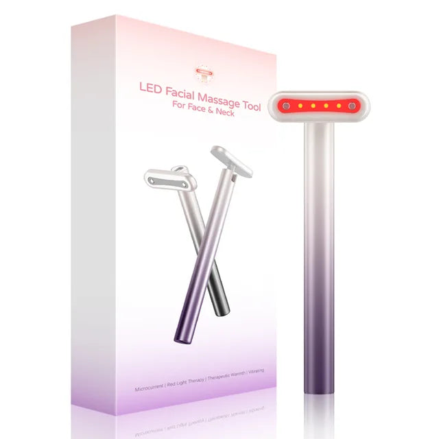 4 in 1 Facial Wand EMS Microcurrent Vibration Warm Red Light Face Lifting Machine Skin Tightening Device Neck Eye Massager Tools V.I.P Digital Presence