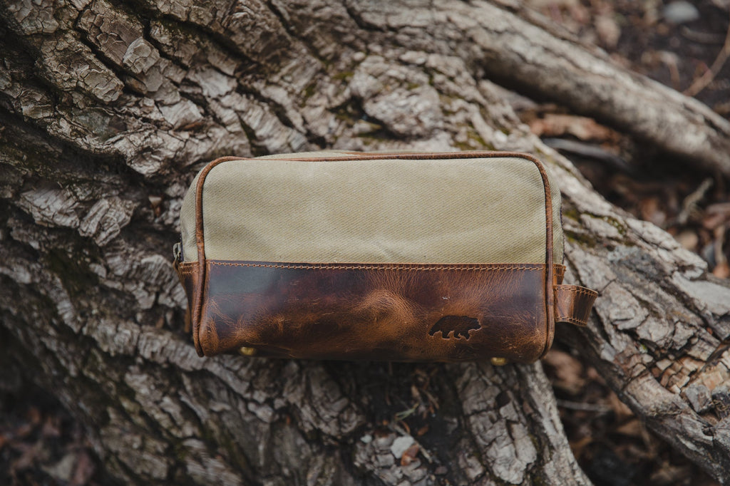 Canvas Dopp Bag Kodiak Leather
