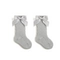 Children's Socks Combed Cotton Girl Baby Bow Princess Socks Hollow Mesh Dance Socks