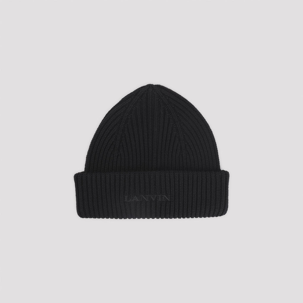 LANVIN Wool Logo Beanie Hat - FW25