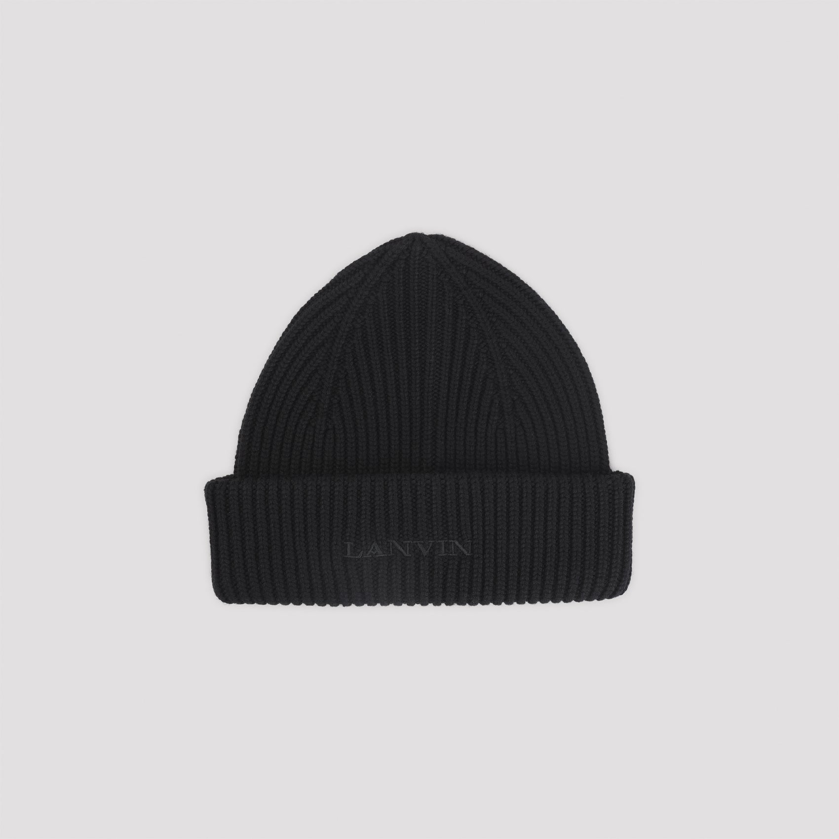 LANVIN Wool Logo Beanie Hat - FW25