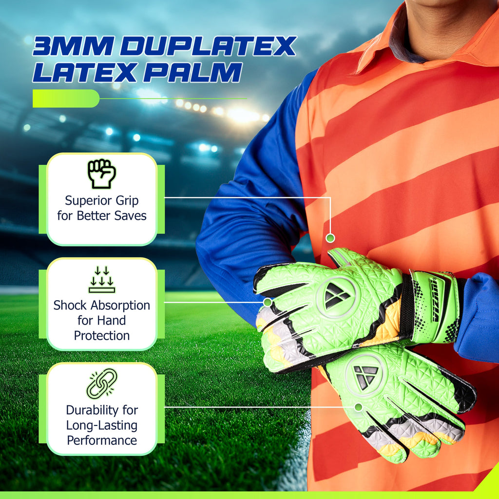 ANZA F.P. Goalkeeping Glove- Green/Black Vizari Sports