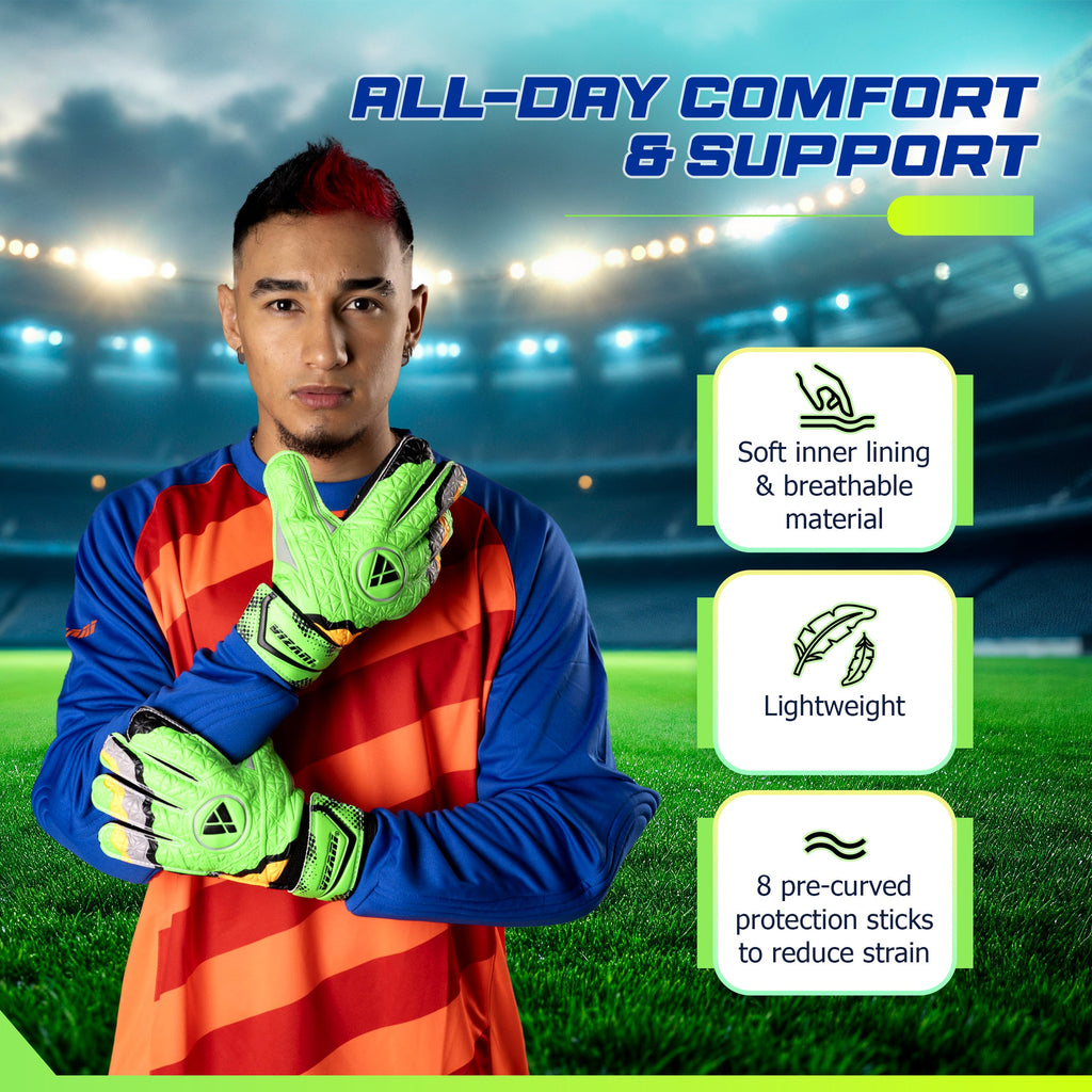 ANZA F.P. Goalkeeping Glove- Green/Black Vizari Sports
