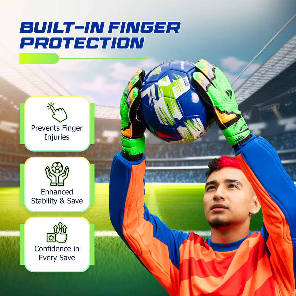 ANZA F.P. Goalkeeping Glove- Green/Black Vizari Sports