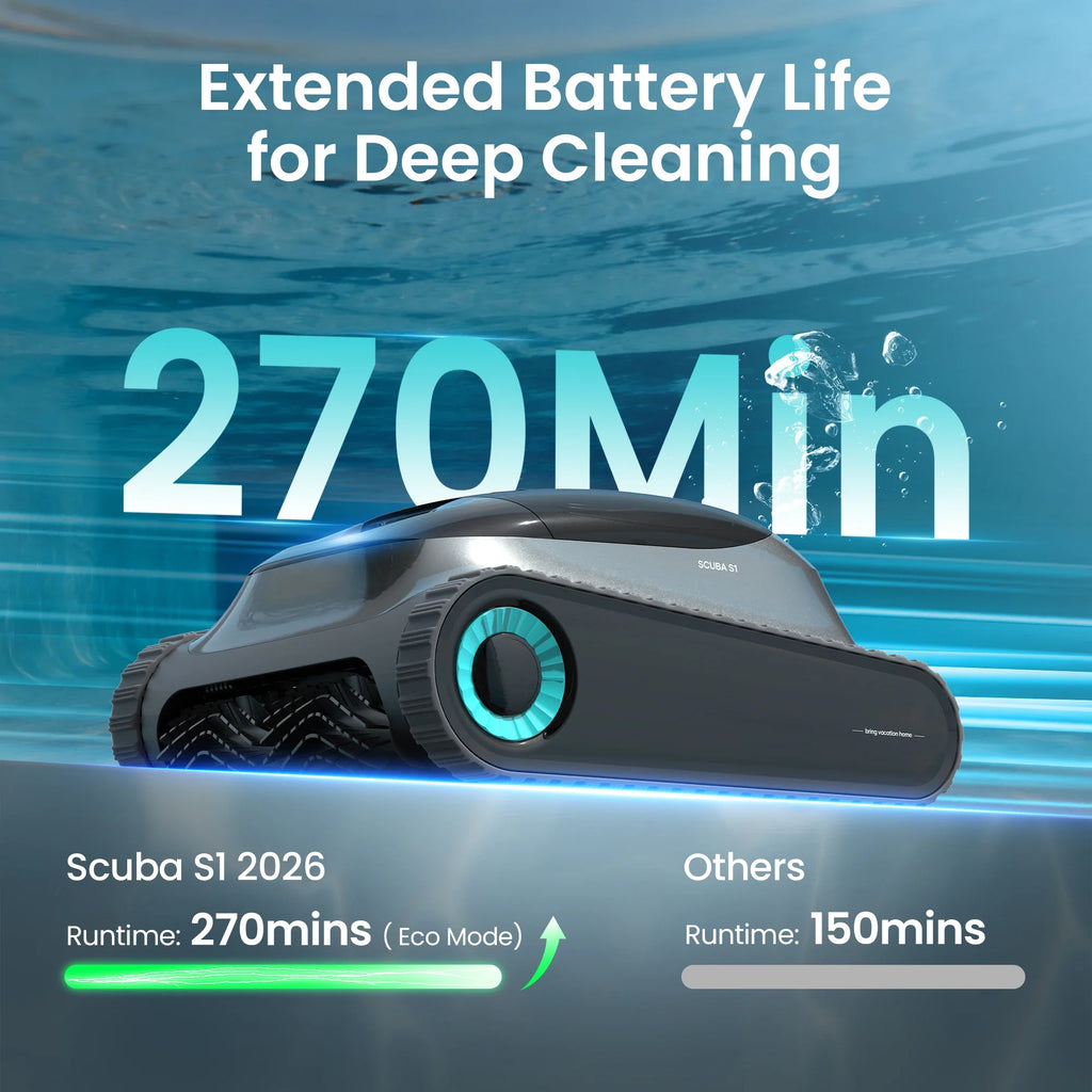 (2026 Upgrade) Aiper Scuba S1 Robotic Pool Cleaner, Weekly Custom Cleaning Plan, 270 Min Runtime, Over-the-Waterline Scrubbing, Smarter Navigation with 11 High-Precision Sensors, App Support,Refurbished FLIPSTYLEZLLC