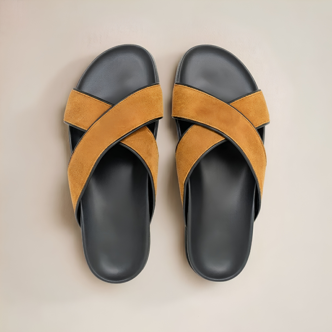 Men's Tan Amalfi Crossover Sandal Del Toro Shoes