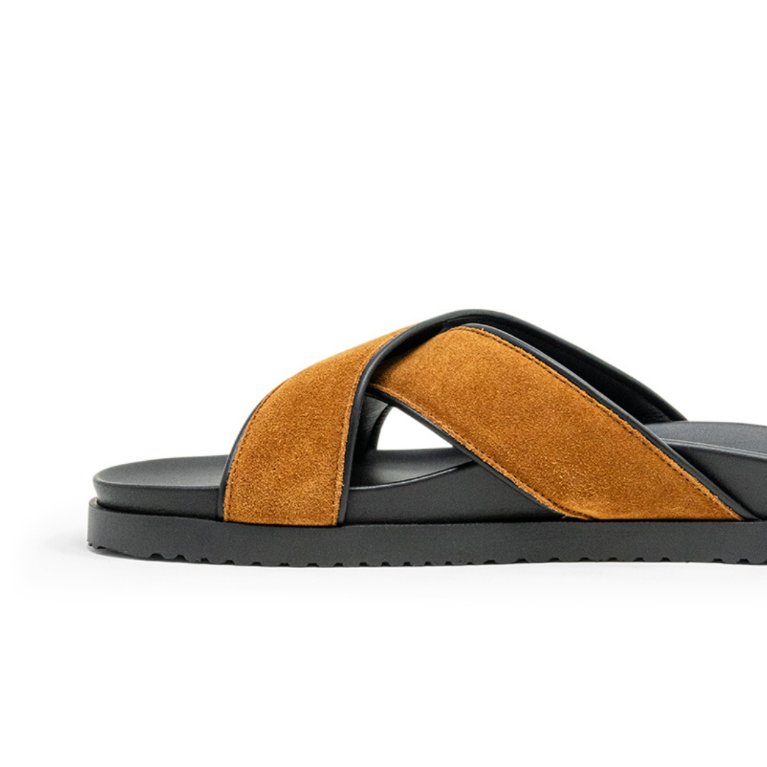 Men's Tan Amalfi Crossover Sandal Del Toro Shoes