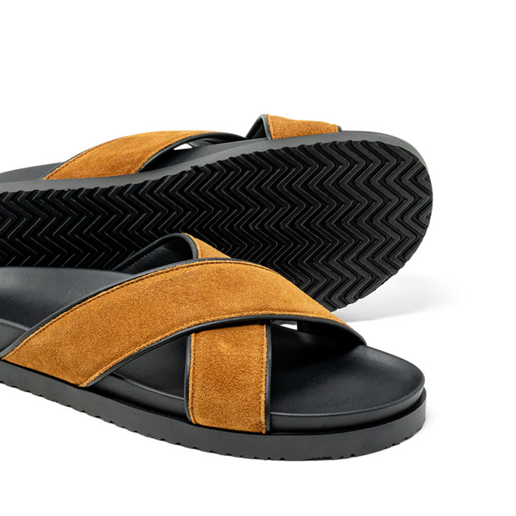 Men's Tan Amalfi Crossover Sandal Del Toro Shoes