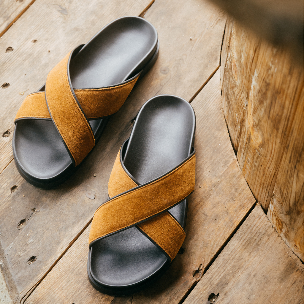 Men's Tan Amalfi Crossover Sandal Del Toro Shoes