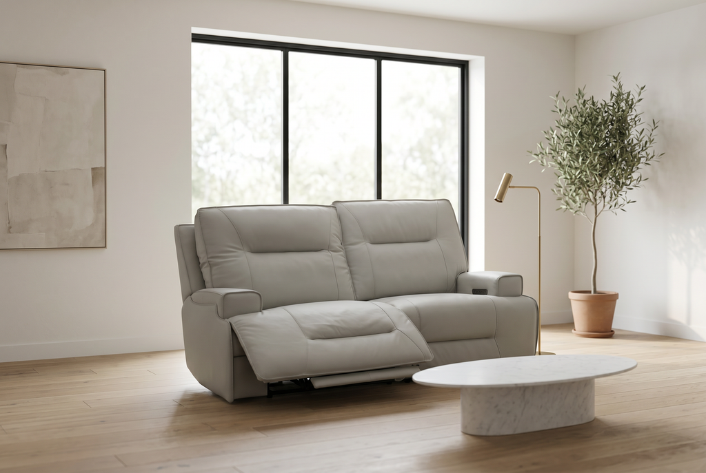 Atlas Fog 3-Piece Power Reclining Living Room Set Ornate Furniture