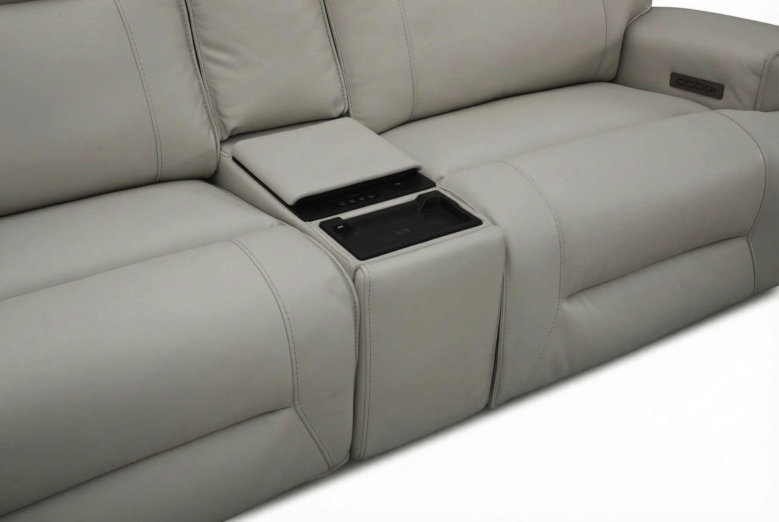 Atlas Fog 3-Piece Power Reclining Living Room Set Ornate Furniture