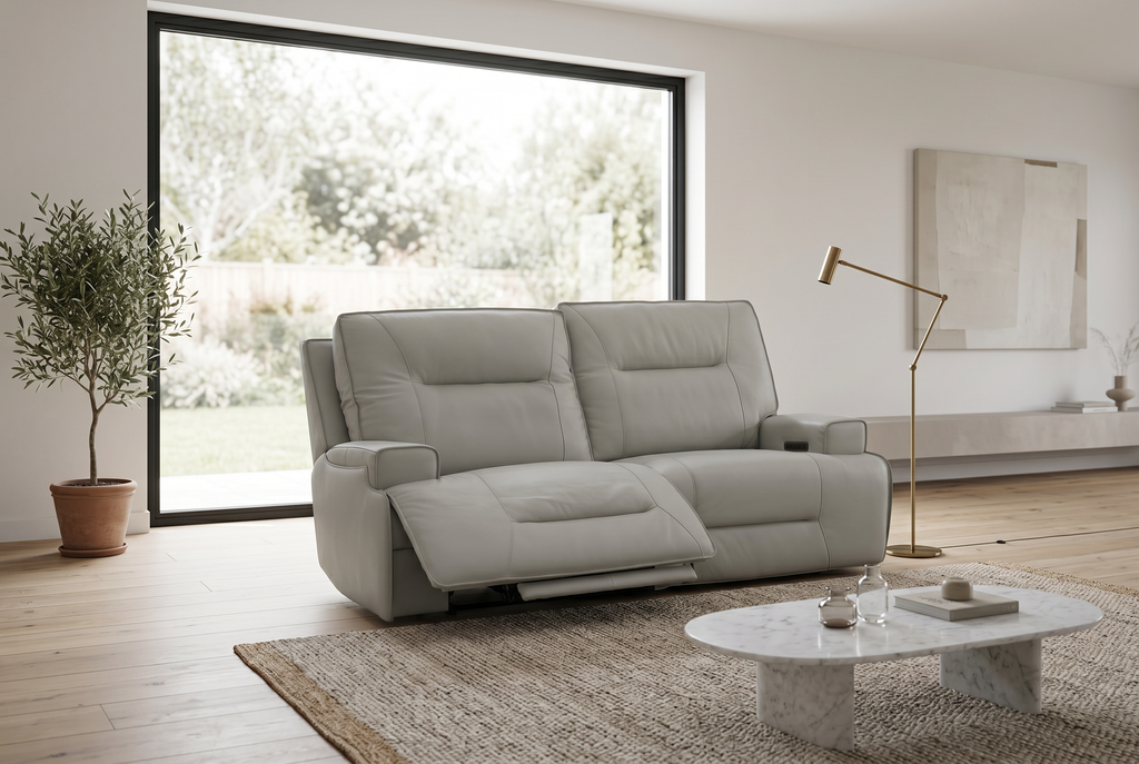Atlas Fog 3-Piece Power Reclining Living Room Set Ornate Furniture
