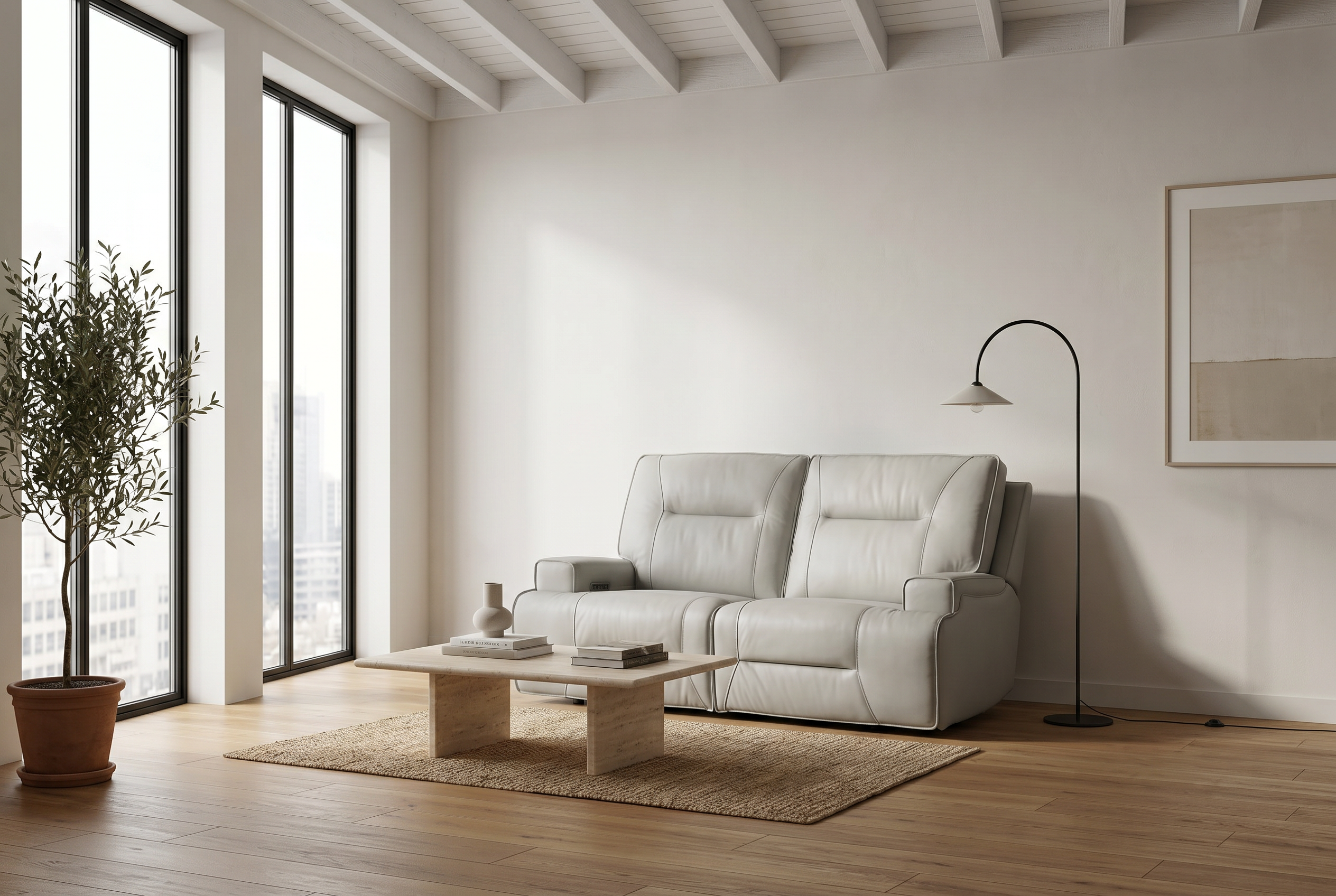 Atlas Fog 3-Piece Power Reclining Living Room Set Ornate Furniture
