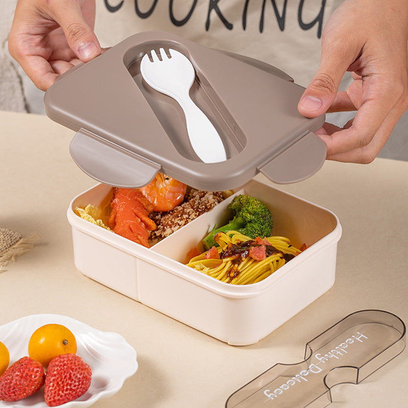 Japanese style simple portable compartment lunch box microwaveable lunch box